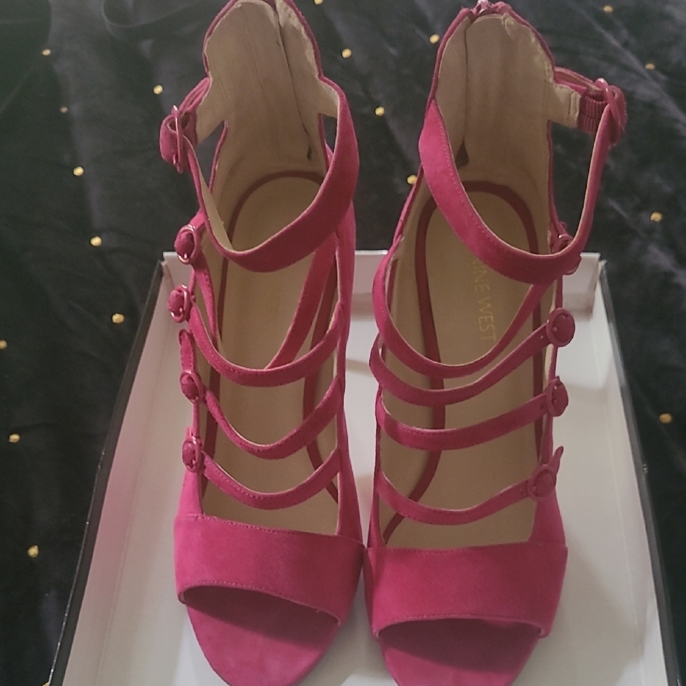 Nine West Women's Pink Strappy Heels